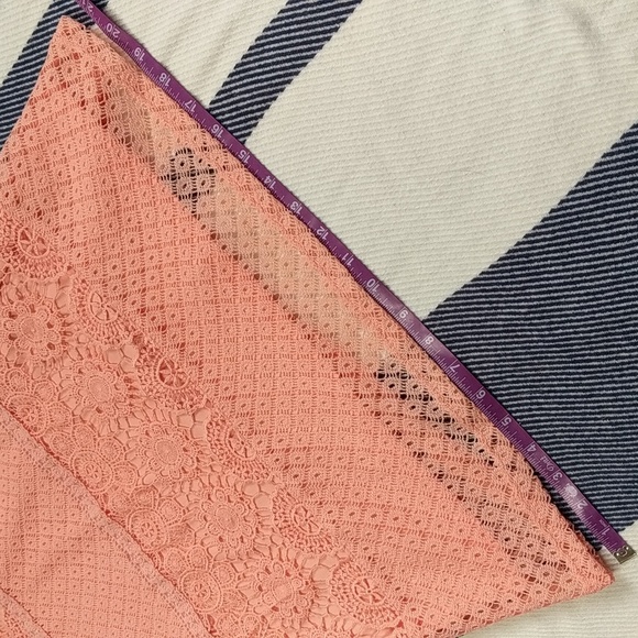 Floral Peach Crochet Mini Dress - Picture 9 of 14